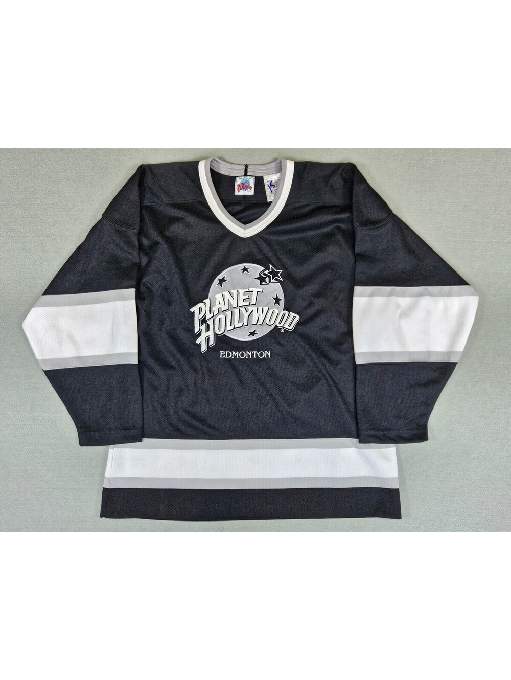 Vintage Planet Hollywood Edmonton Black Mesh Hockey Jersey M